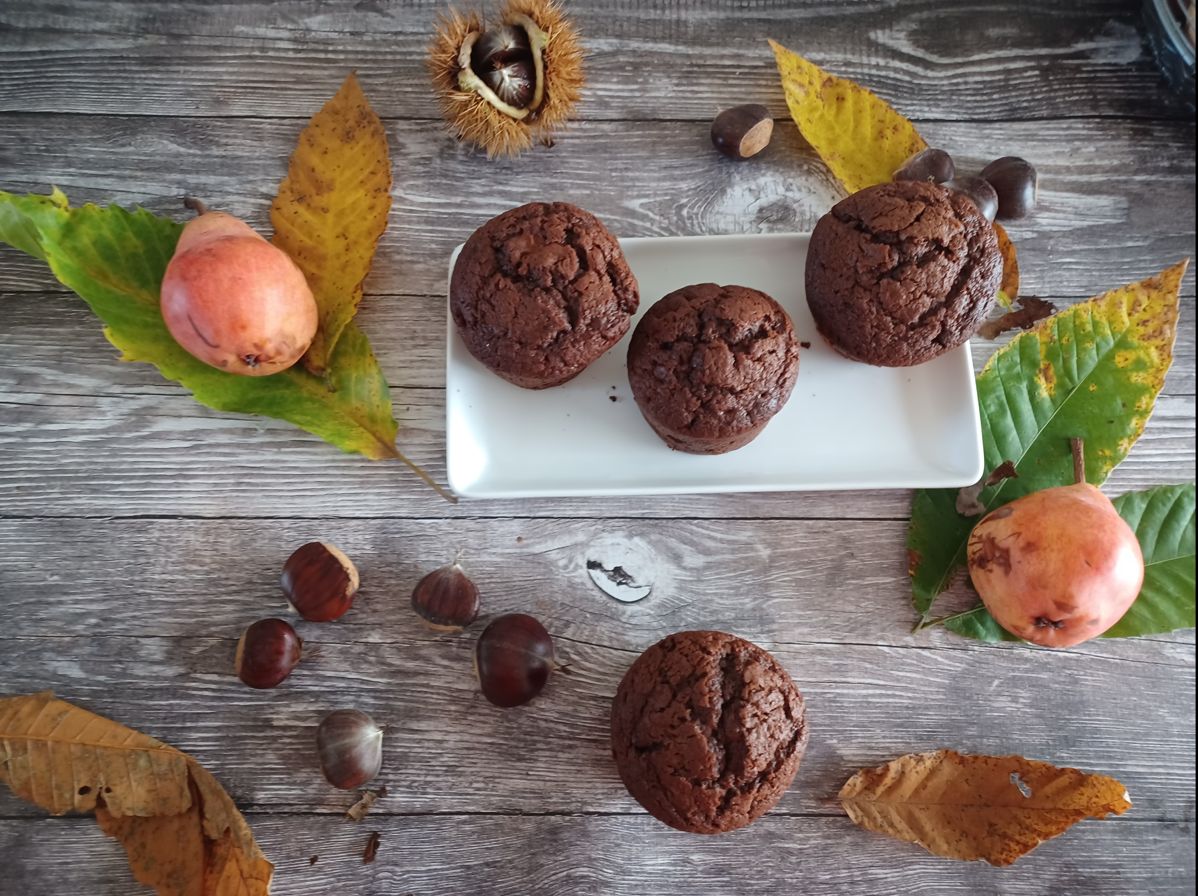 Muffins au chocolat et aux poires