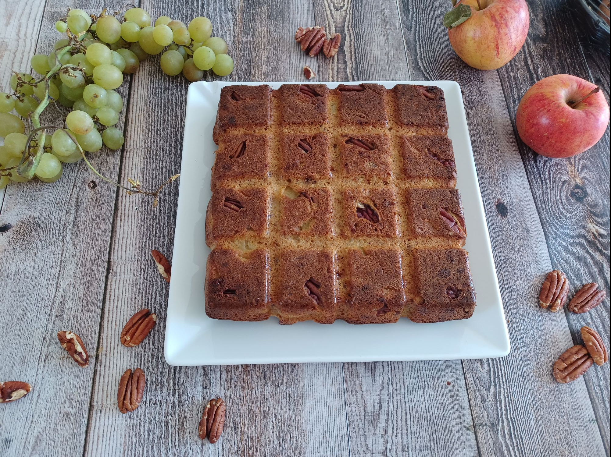 Blondie aux pommes et noix de pécan