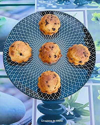 Muffins aux pépites de chocolat et bananes