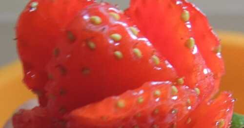 Fraise en forme de fleur