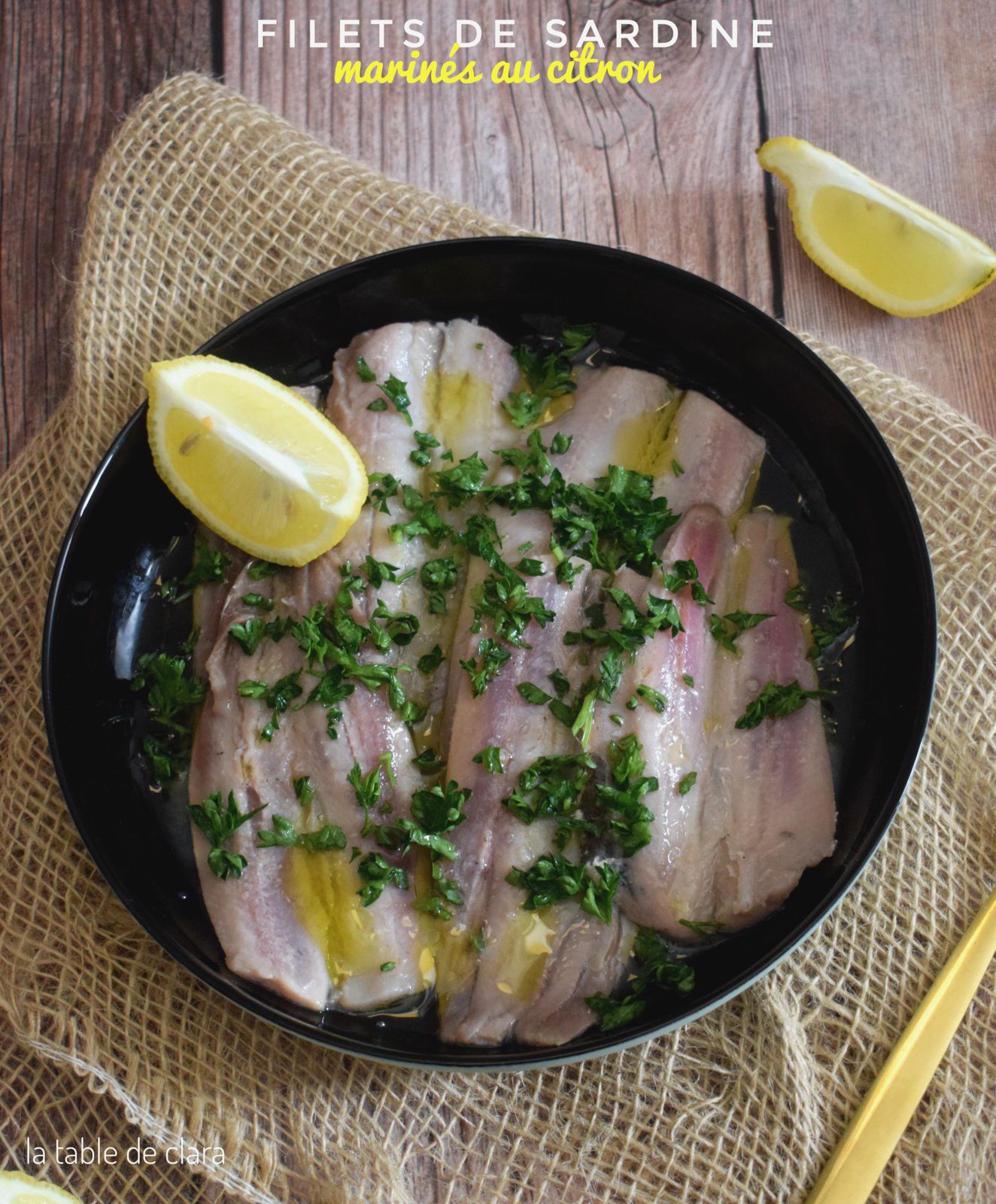 Filets de sardine marinés au citron