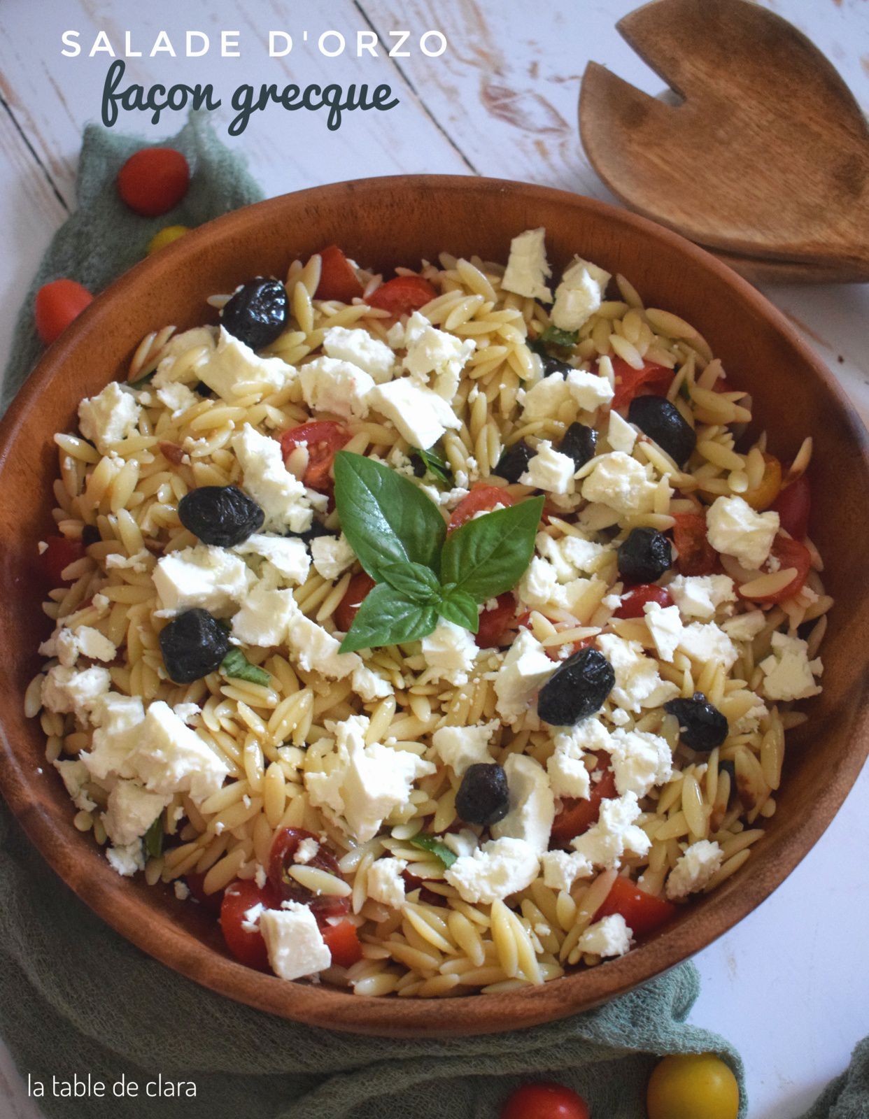 Salade d'orzo façon grecque