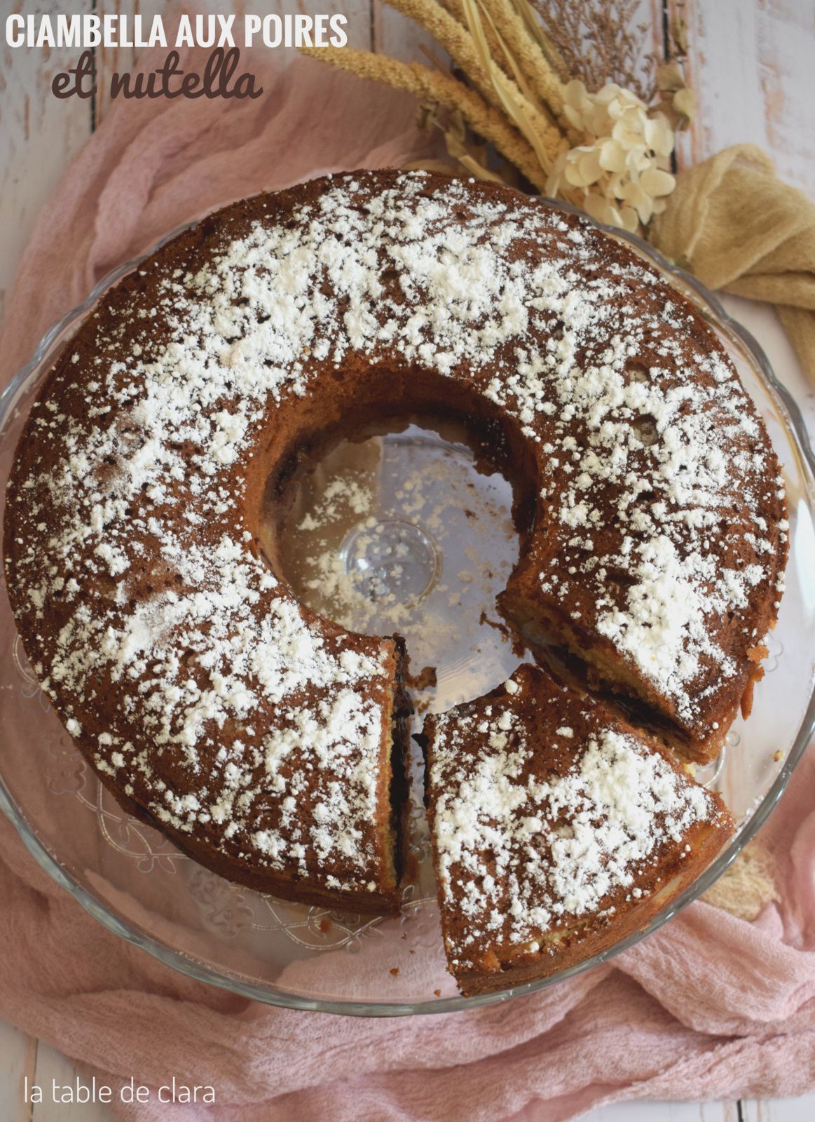 Ciambella aux poires et au nutella