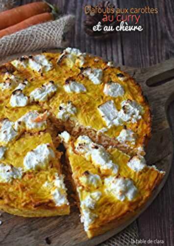 Clafoutis aux carottes, curry et chèvre