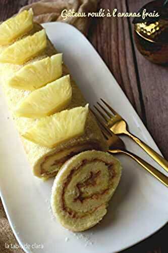 Gâteau roulé à l'ananas frais