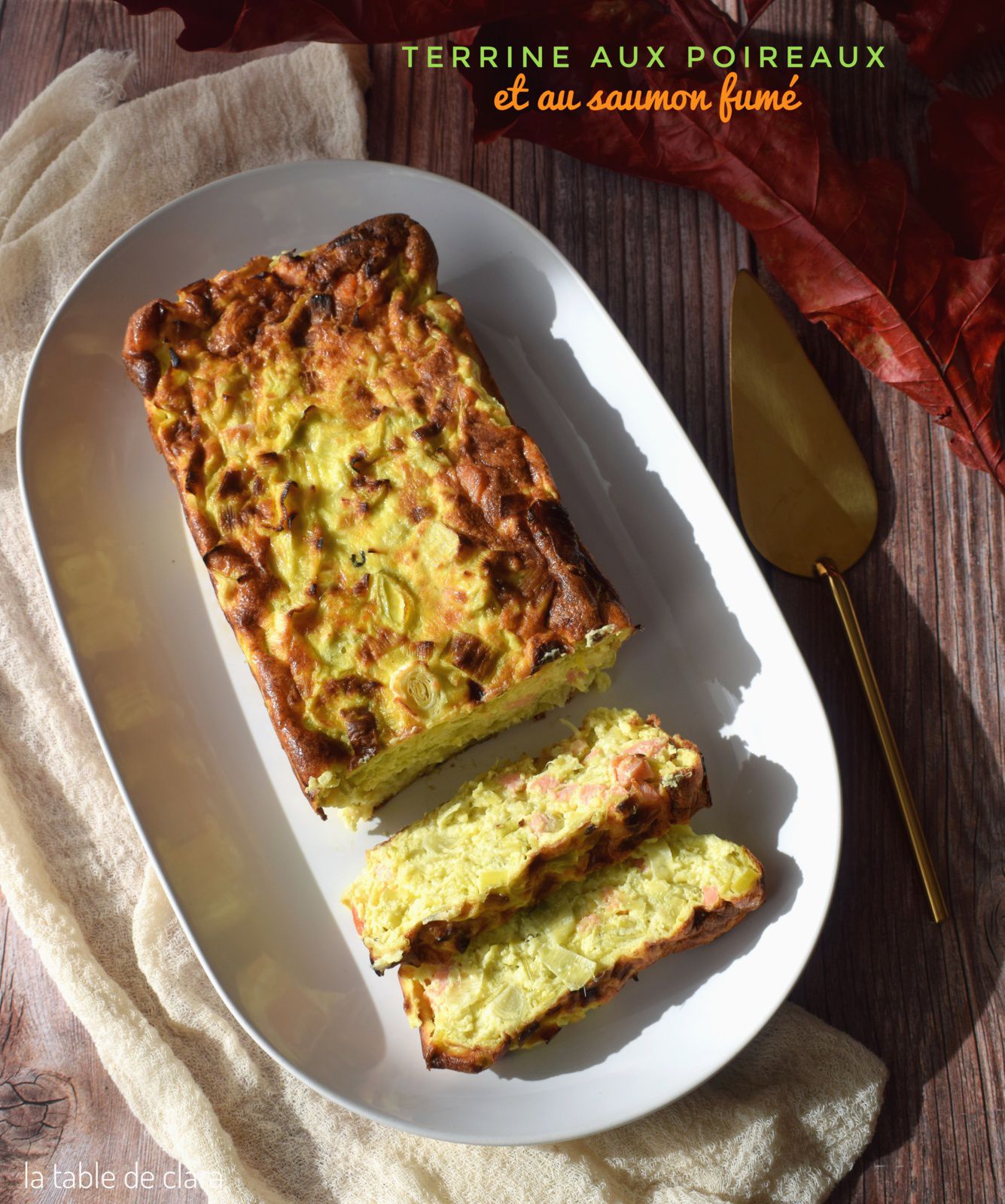 Terrine aux poireaux et saumon fumé