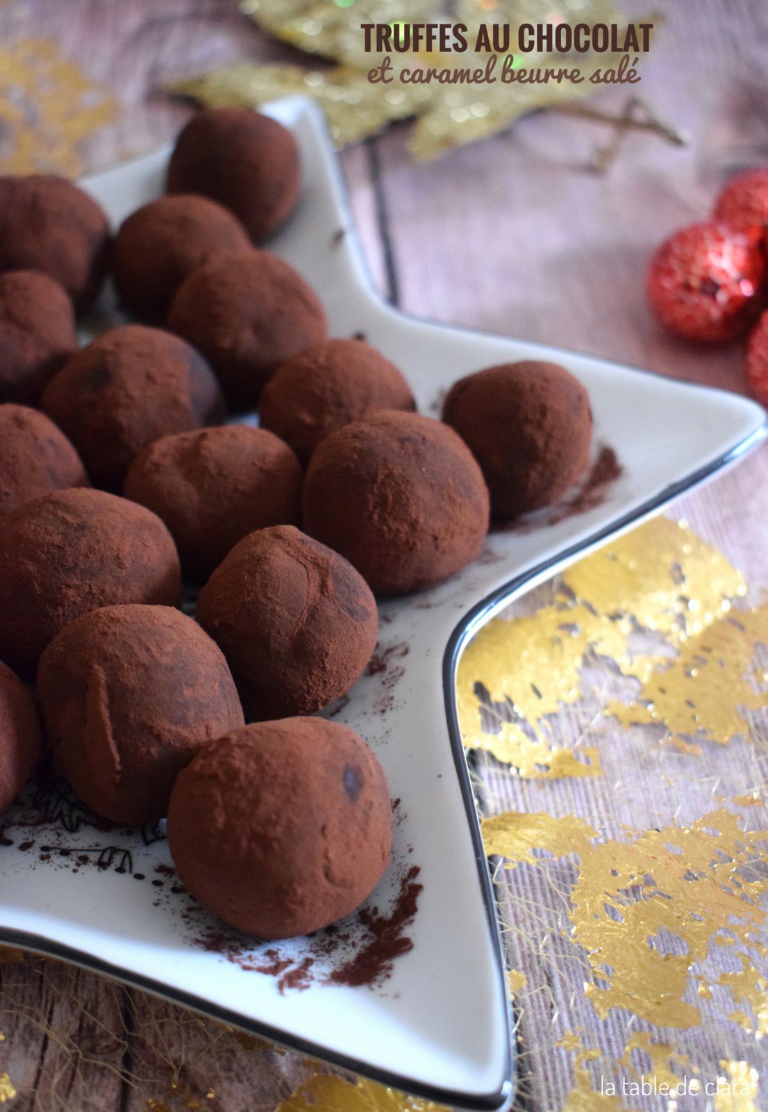 Truffes au chocolat et caramel beurre salé