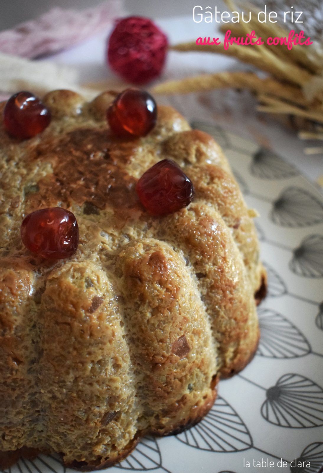 Gâteau de riz aux fruits confits