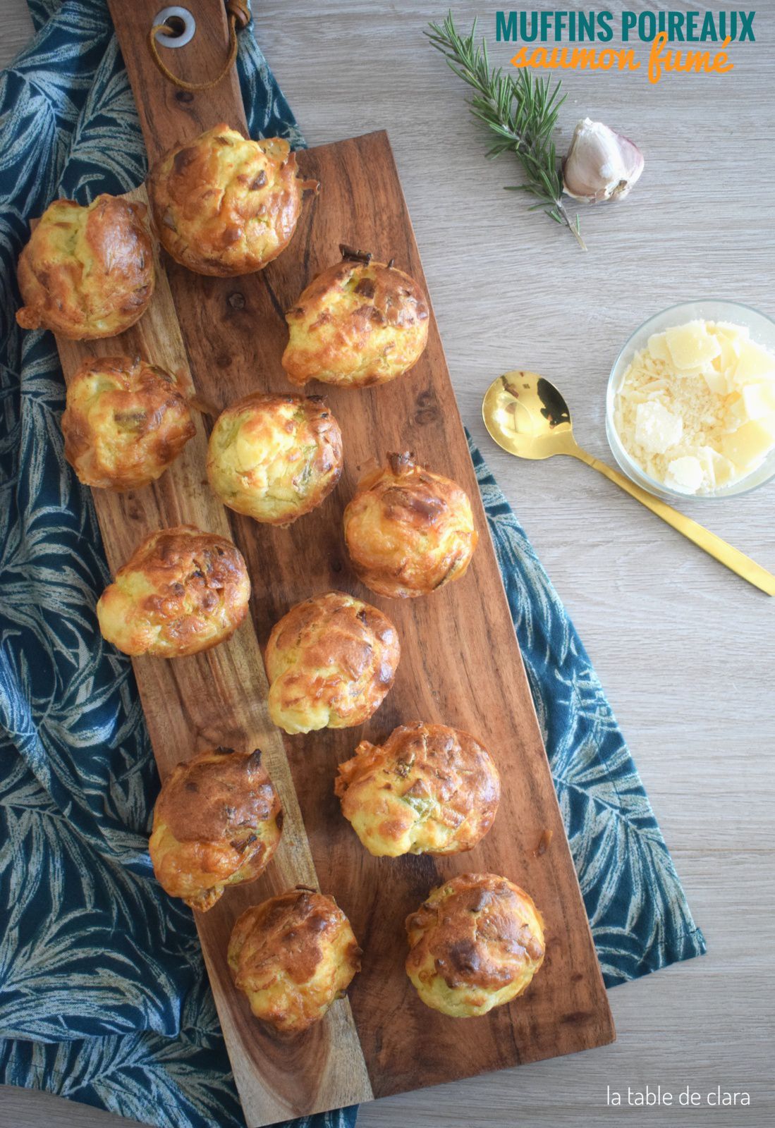 Muffins poireaux saumon fumé