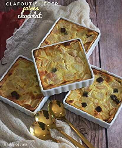 Clafoutis léger poires chocolat