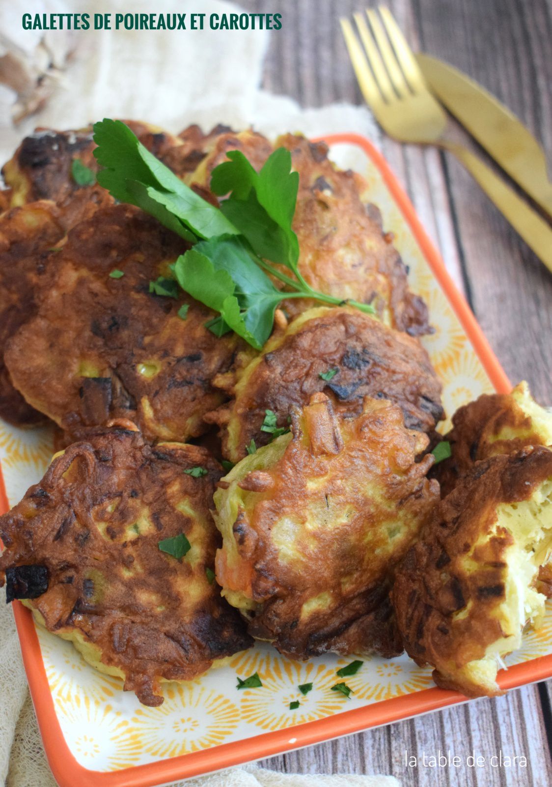 Galettes de poireaux et carottes