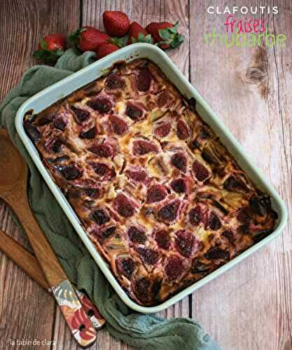 Clafoutis fraises rhubarbe