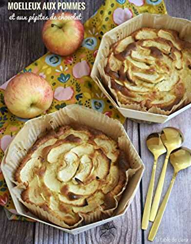 Moelleux aux pommes et aux pépites de chocolat