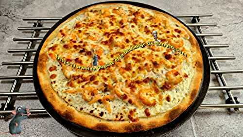 Pizza saumon et crevettes