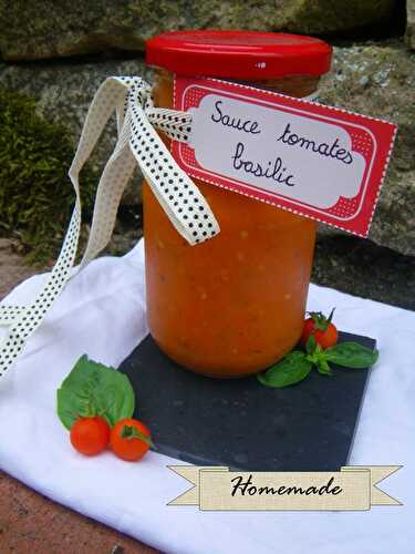 Conserves de sauce tomates au basilic