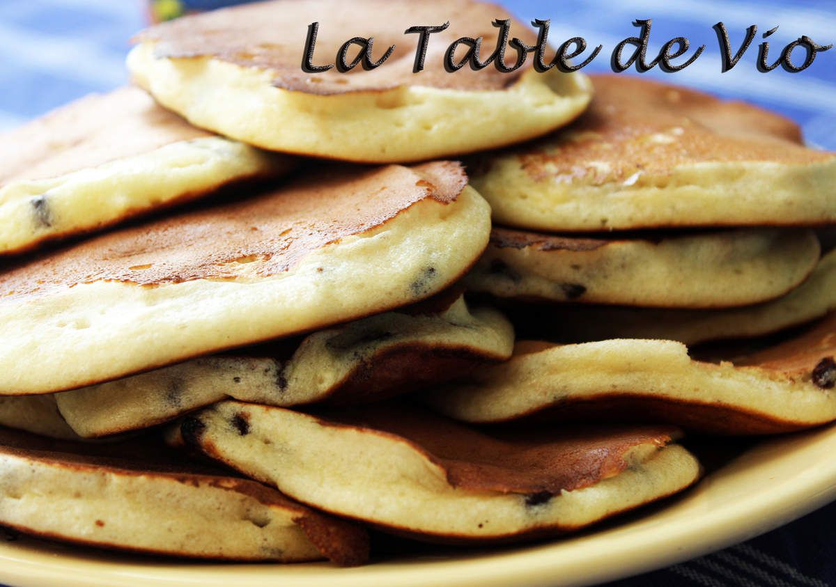 Pancakes aux pépites de chocolat