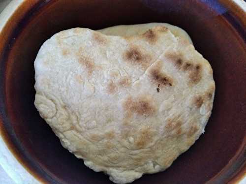 Mon pain libanais cuit à la poêle...