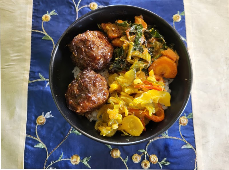 Boulettes de viande Thaï au pakchoï