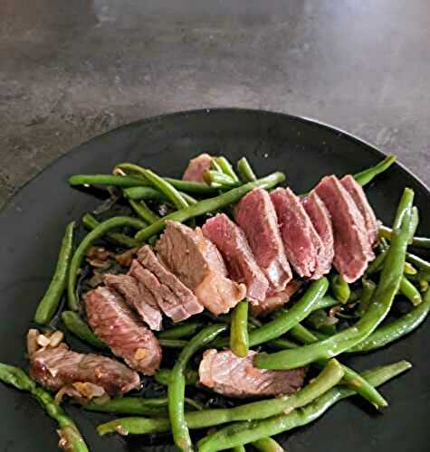 Haricots verts sautés au boeuf