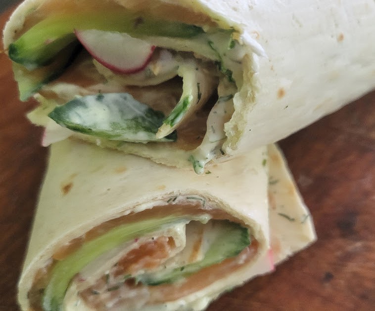 Wrap au saumon fumé