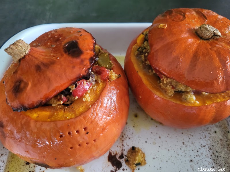 Halloween ! Potimarrons rôtis au couscous de légumes