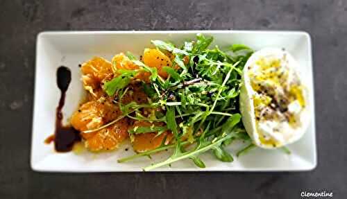 Salade de clémentines, roquette et burrata