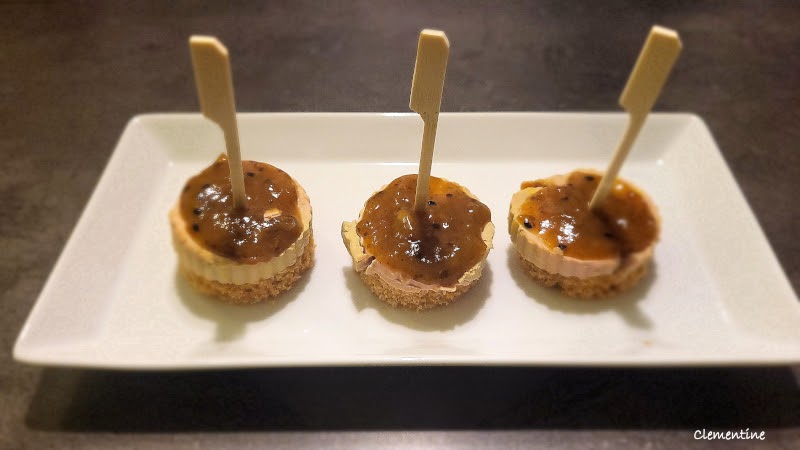 Bouchées de pain d'épices au foie gras et chutney