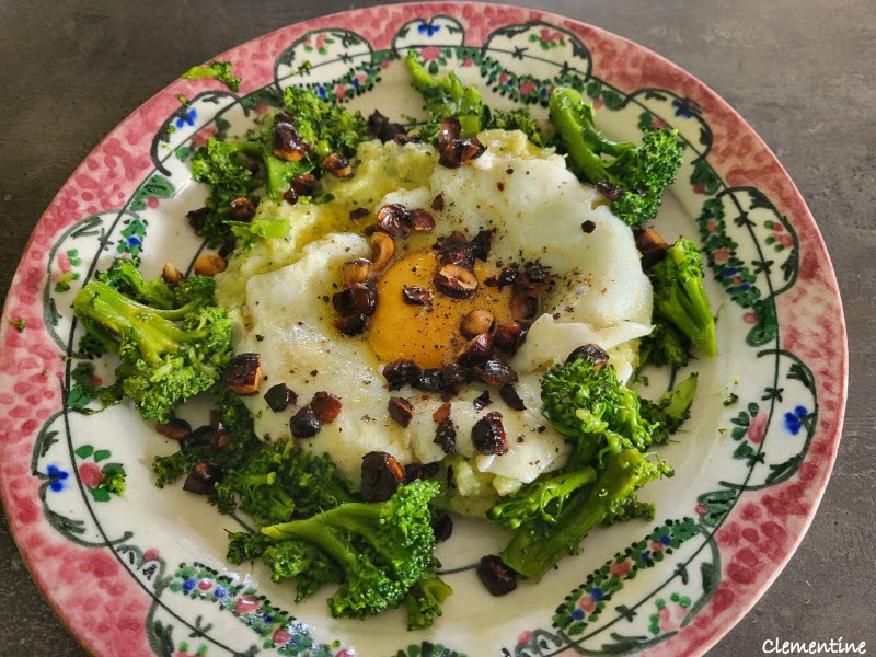 Polenta avec brocoli et gorgonzola