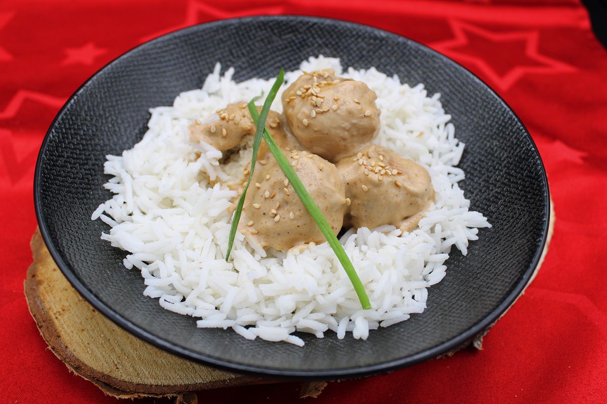 Boulettes de poulet coco cacahuète