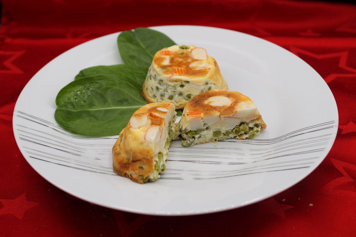 Clafoutis petits pois et surimi