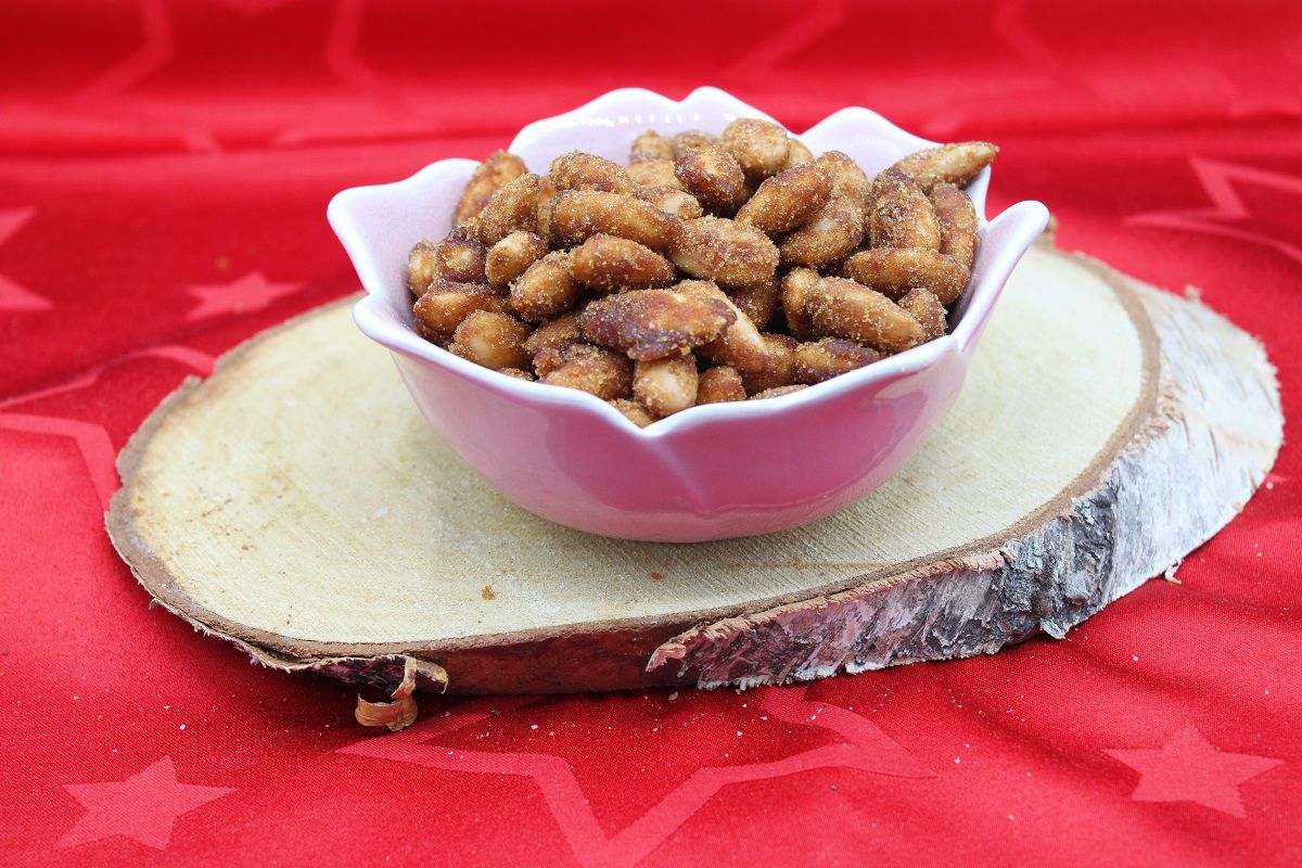 Amandes caramélisées à la cannelle et au sirop d’érable