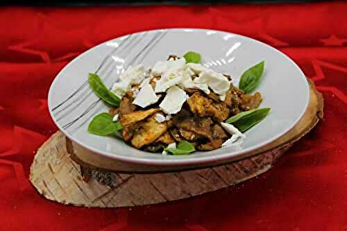 Salade d’aubergines rôties au four et féta