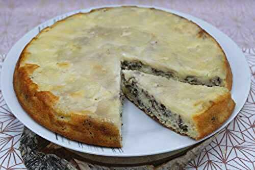 Gâteau renversé aux poires et noix de pécan