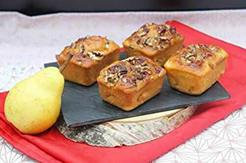 Mini cake à la poire et noix de pécan