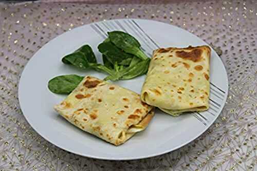Crêpes farcies au jambon et aux champignons de Paris