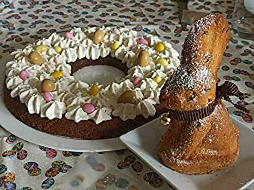 Couronne de Pâques brownie praliné