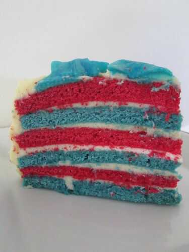 American flag rainbow cake