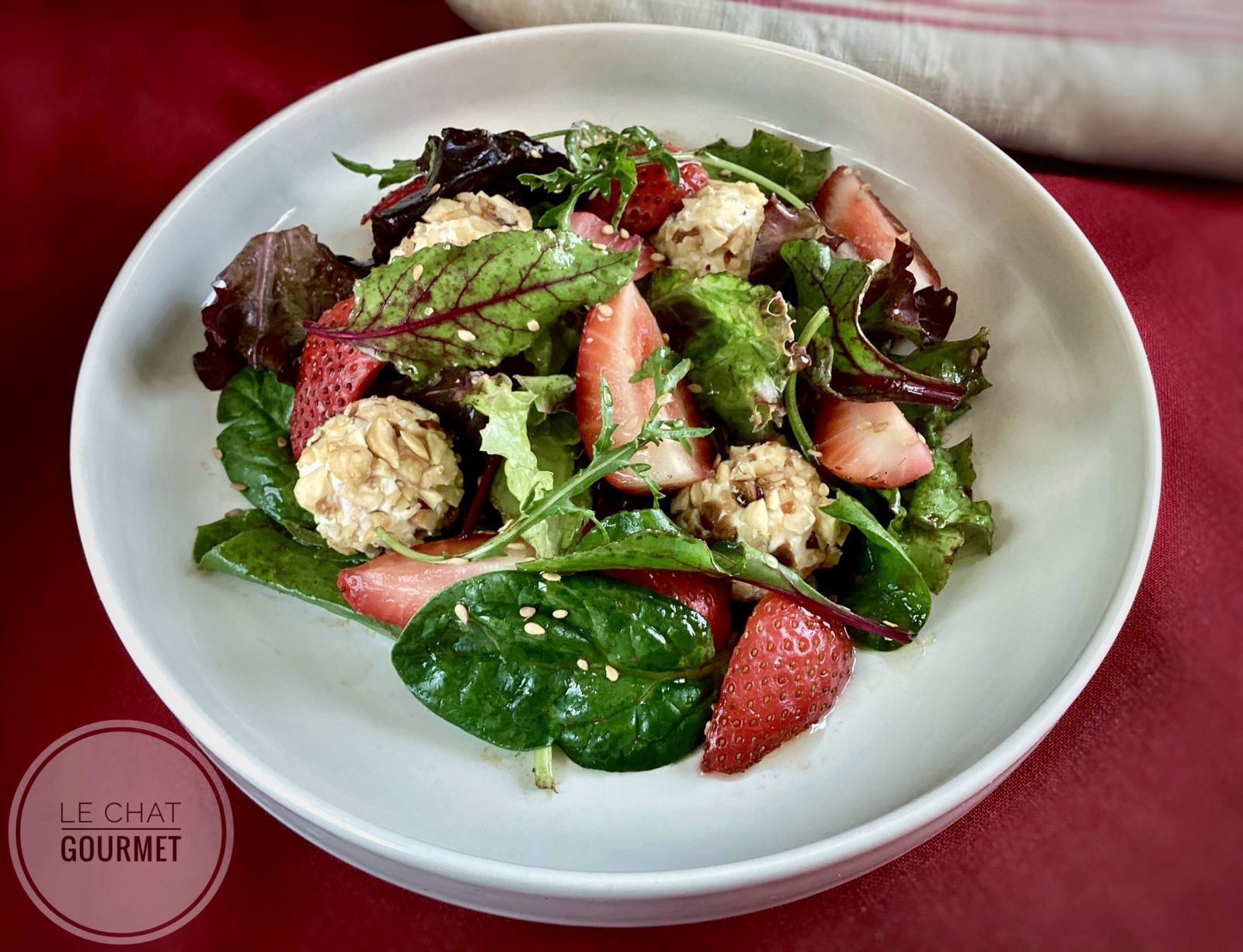 Salade de fraises au fromage frais