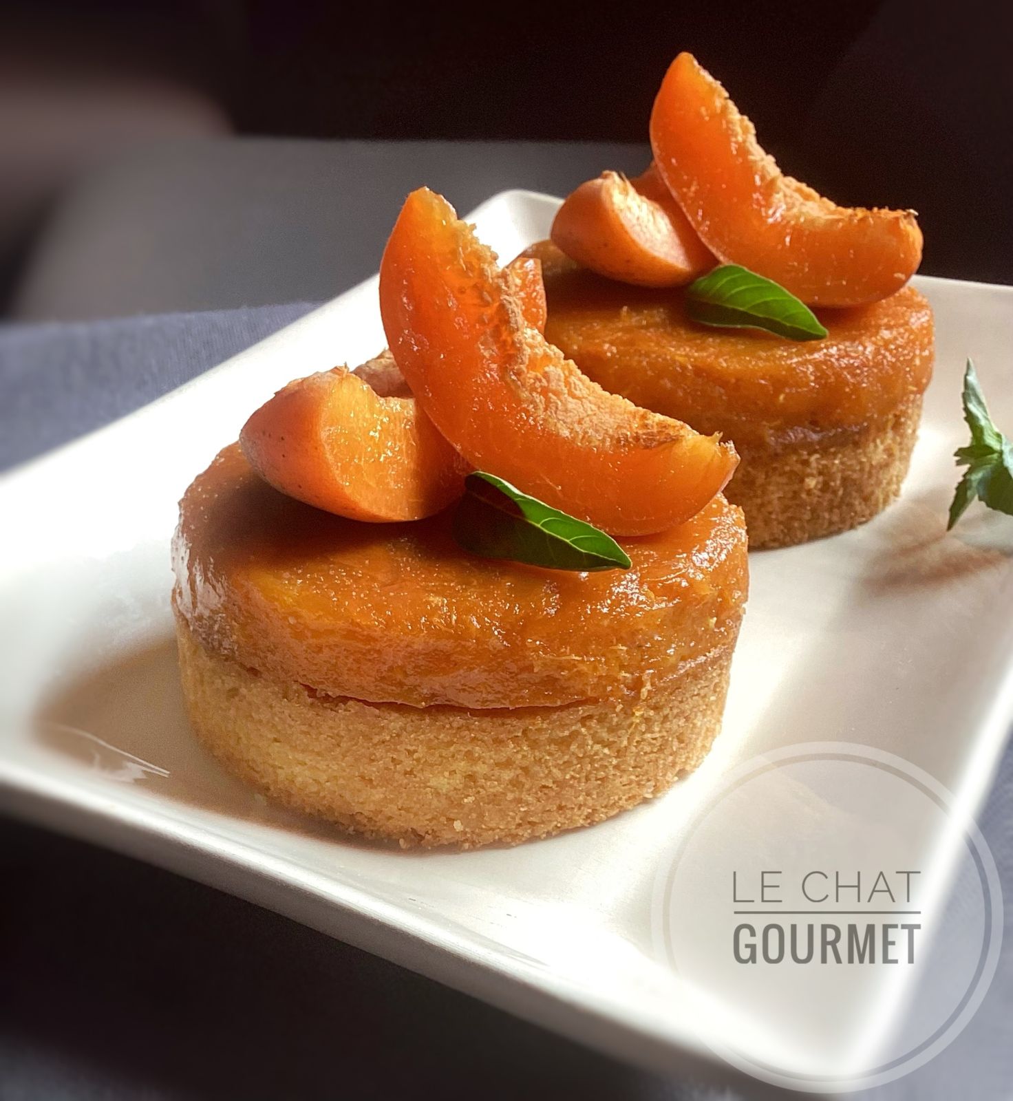 Tartelettes aux abricots sur palets bretons