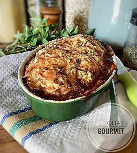 Gratins de pomme de terre au chèvre et au bacon