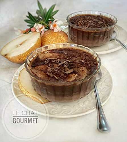 Petits clafoutis aux poires et au chocolat 