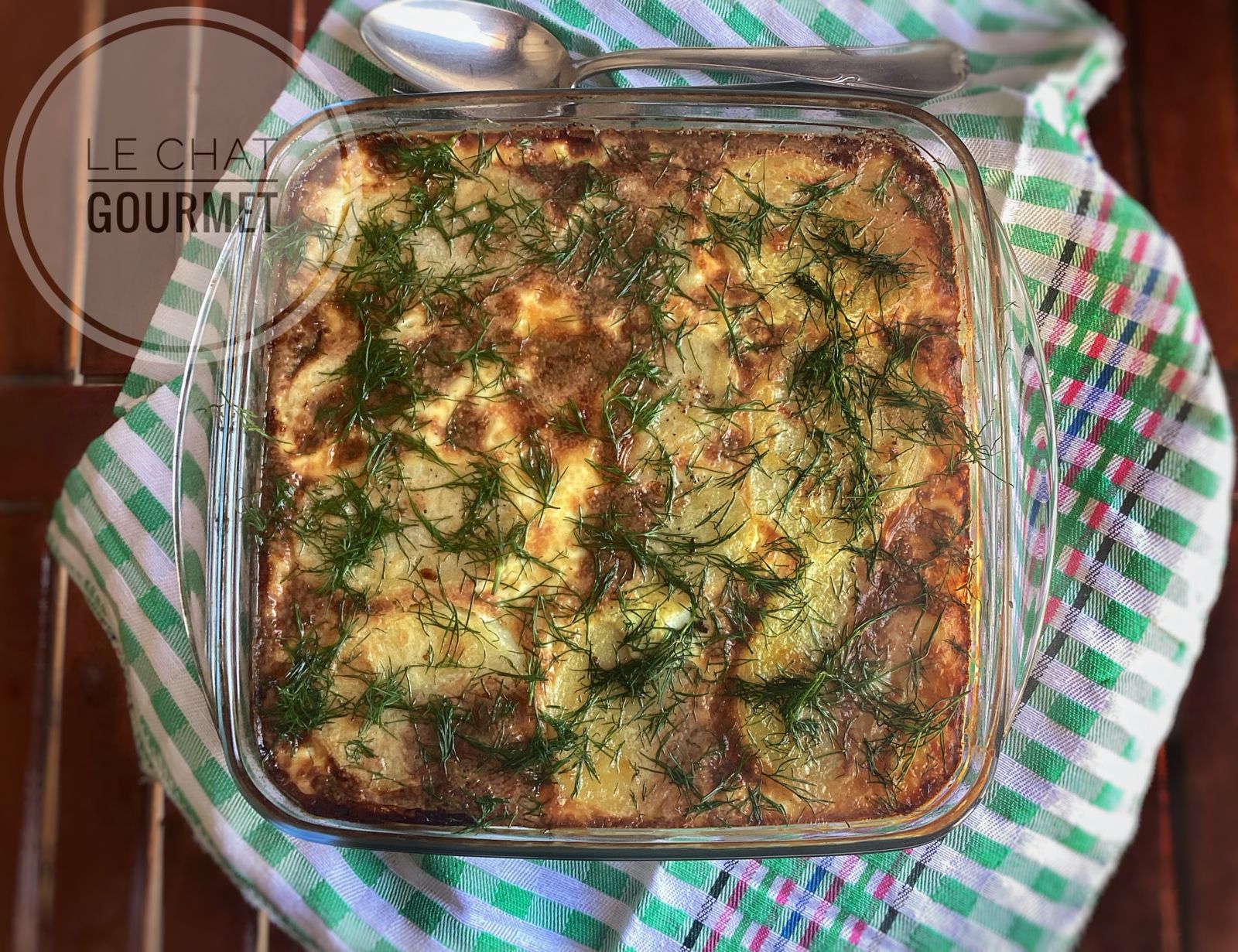 Laxpudding - Gratin de pommes de terre, saumon fumé et aneth