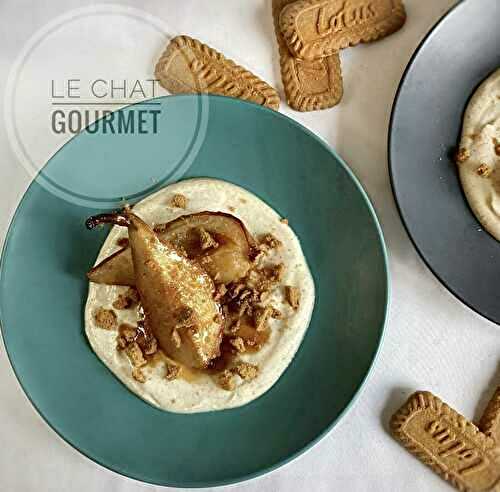 Poires rôties au yaourt grec épicé et spéculoos de Yotam Ottolenghi 