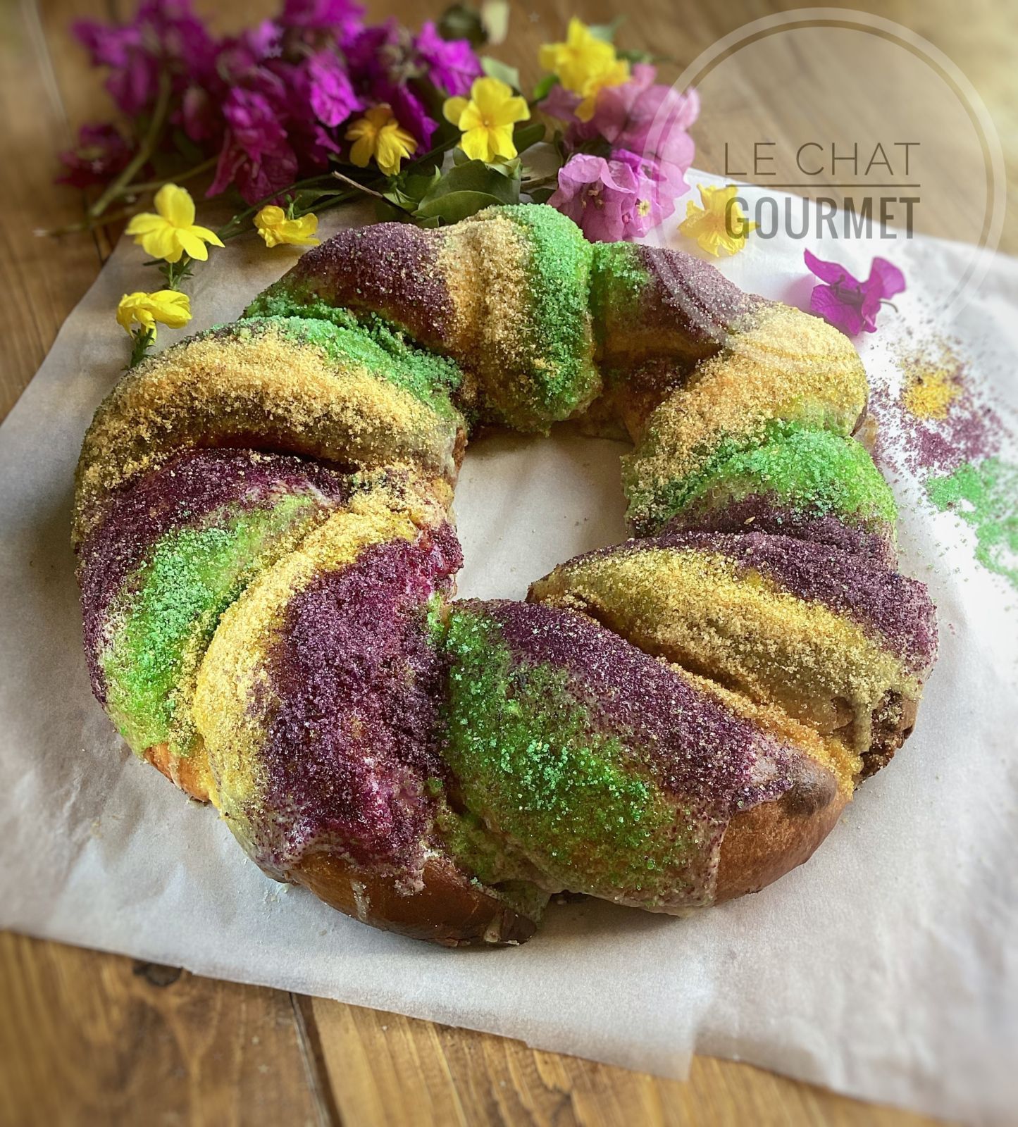 King Cake - Gâteau louisianais de Mardi Gras