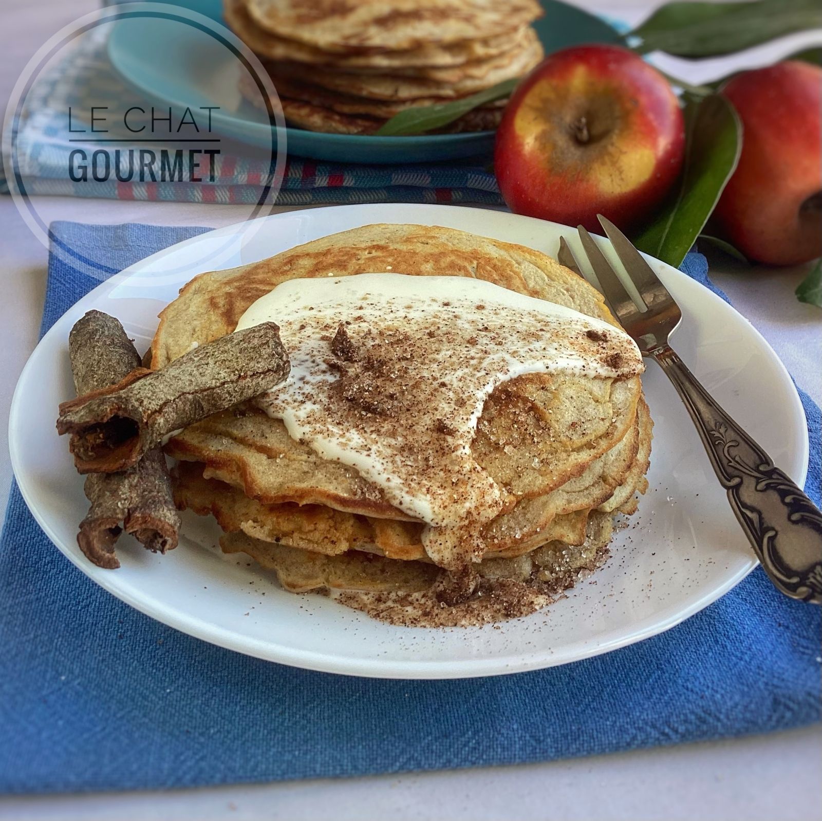 Pancakes aux pommes et à la cannelle