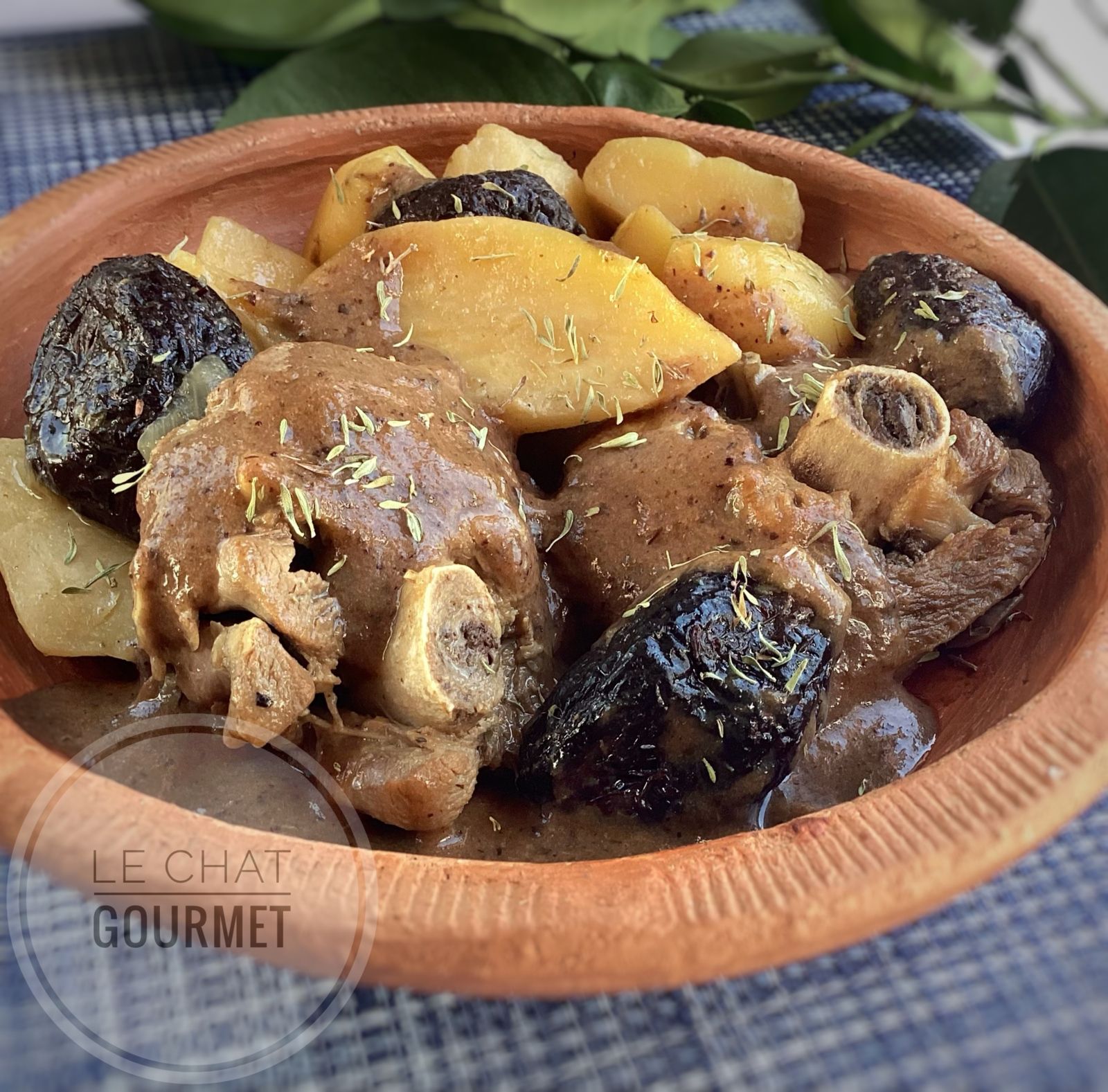 Osso Buco de dinde aux pruneaux