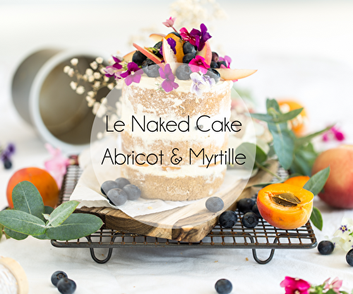 Le Naked Cake Abricot & Myrtilles - Féerie Cake
