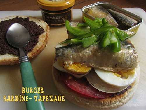 Burger sardines-tapenade