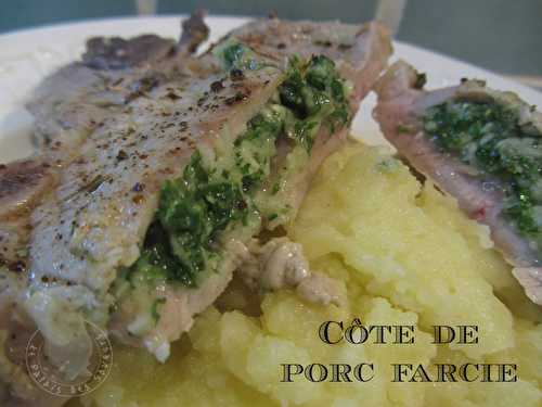 Côte de porc farcie