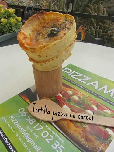 Tortilla pizza cornet